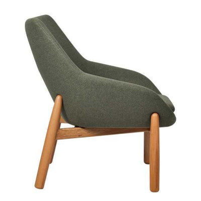 Silla verde para el comedor, sillas de sala de estar, diseñadas para una persona, con patas de madera.