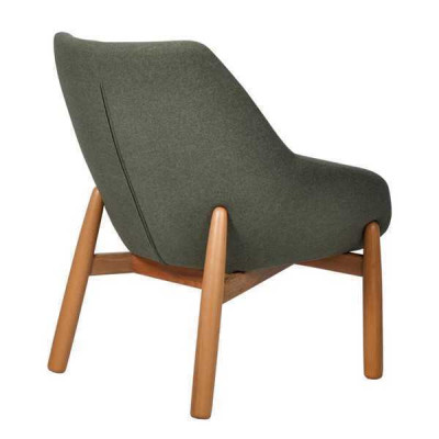 Silla verde para el comedor, sillas de sala de estar, diseñadas para una persona, con patas de madera.