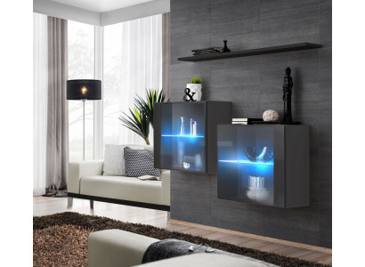 Mueble de salón de diseño, armario de pared, estantería de pared, set de lujo de muebles de salón.