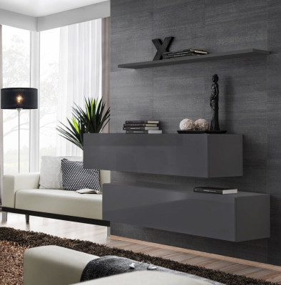 Moderno conjunto de pared para sala de estar, lujo de diseñador, juego completo de 3 piezas de muebles para sala de estar.