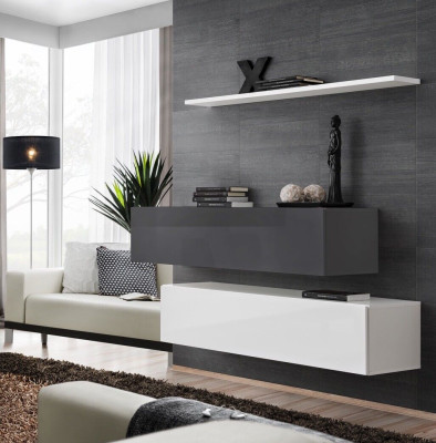 2 armarios conjunto de pared de lujo diseño mobiliario estante de madera muebles de salón