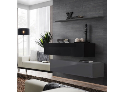 Sala de estar con estante de pared, aparador, paredes interiores, armario de pared, juego completo de 3 piezas. Nuevo.