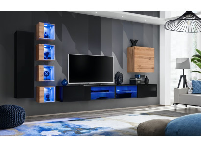 Mueble de diseño moderno para la sala de estar, conjunto de lujo para amueblar una pared nuevo.