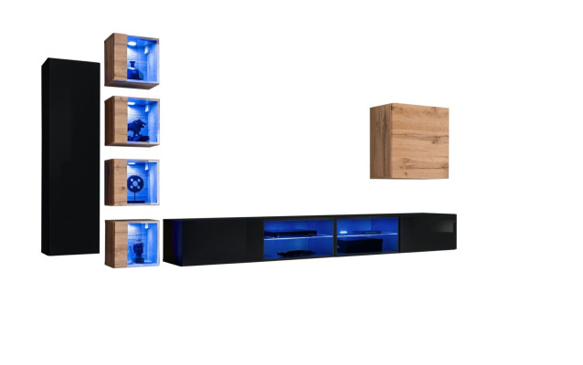 Mueble de diseño moderno para la sala de estar, conjunto de lujo para amueblar una pared nuevo.