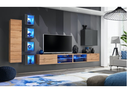 Mueble de salón de pared de 320 cm Aparador moderno para televisión Aparador salón - Muebles de salón