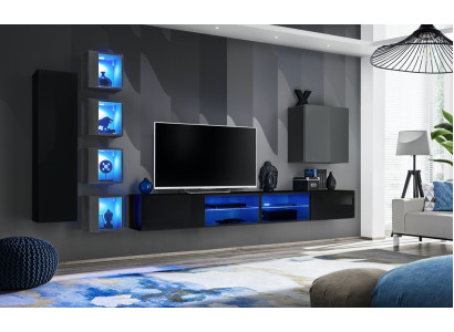 Muebles de sala de estar nuevos pared para sala de estar 320 cm 6x armario colgante conjunto de lujo estante de pared