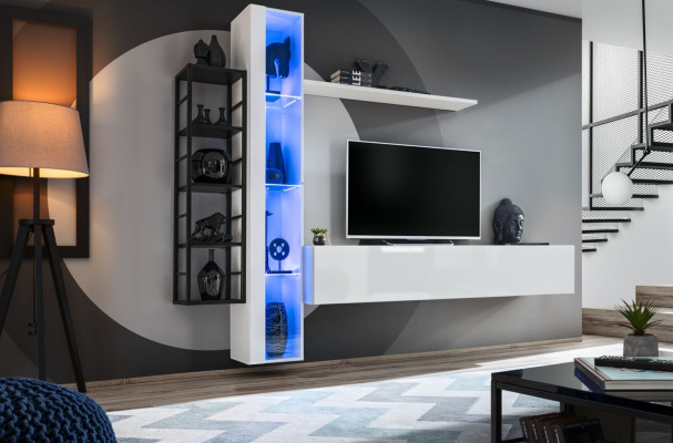 Mueble de salón de lujo estilo diseñador moderno juego de sala de estar conjunto de pared vitrina mueble bajo
