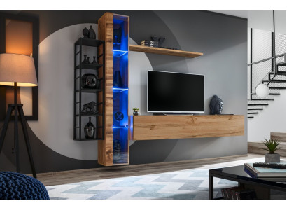 Conjunto completo de muebles de lujo para salón de diseño de Braun, muebles de lujo para la sala de estar, armario para la sala.