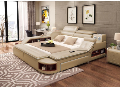 Cama multifunción, camas de hotel modernas, cama doble USB Sound 180x200.
