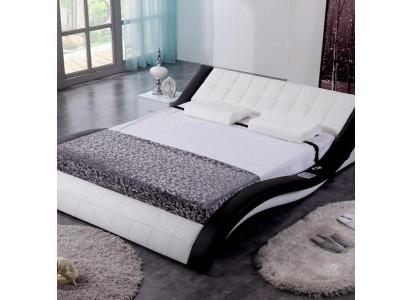 Diseño cama cama grande cuero hotel tapizado 180x200 estantería multifunción