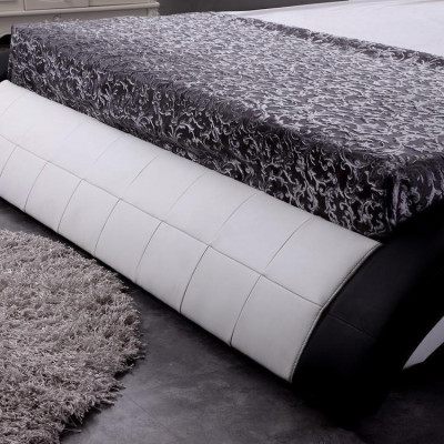 Diseño cama cama grande cuero hotel tapizado 180x200 estantería multifunción