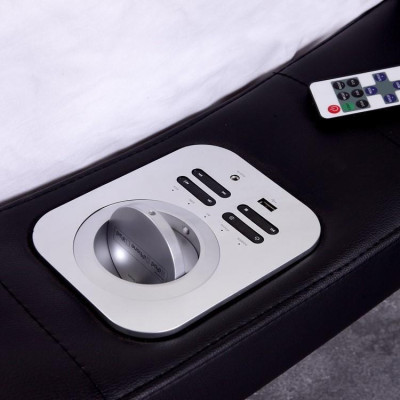 Diseño cama cama grande cuero hotel tapizado 180x200 estantería multifunción