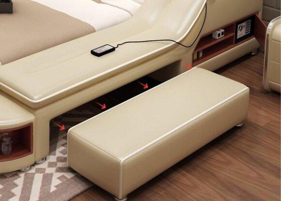 Cama multifunción, camas de hotel modernas, cama doble USB Sound 180x200.