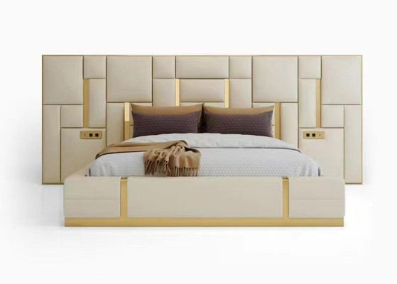 Diseño de conjuntos de dormitorio Cama Moderna Lujo Hotel Muebles