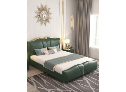 Bett Polster Design Luxus Doppel Hotel Betten grün Luxus Hotel Chesterfield  Cama Acolchada Diseño Lujo Doble Camas de Hotel Verde Lujo Hotel Chesterfield