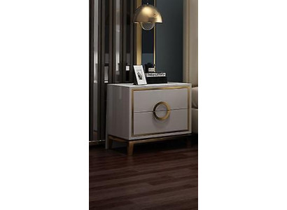 Diseño de mesita de noche de consola de madera de lujo para dormitorio nuevo.