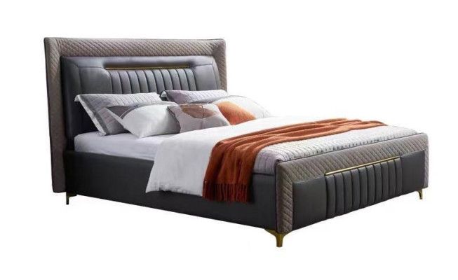 Cama moderna Camas modernas Cama de lujo de cuero Cama de hotel Cama doble Nueva
