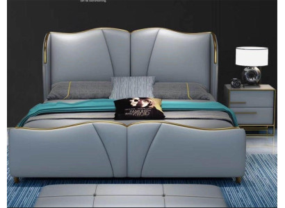 Diseño Azul 2 mesitas de noche Mesas auxiliares Dormitorio Madera Lujo Consolas