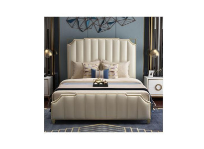 Diseño de cama Cama doble Camas de lujo Muebles de dormitorio tapizados 180x200