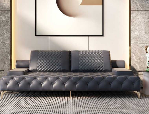 Juego de salón de 3 piezas negro conjunto de sofás de sala de estar 3 + 2 + 1 plazas nuevo madera.