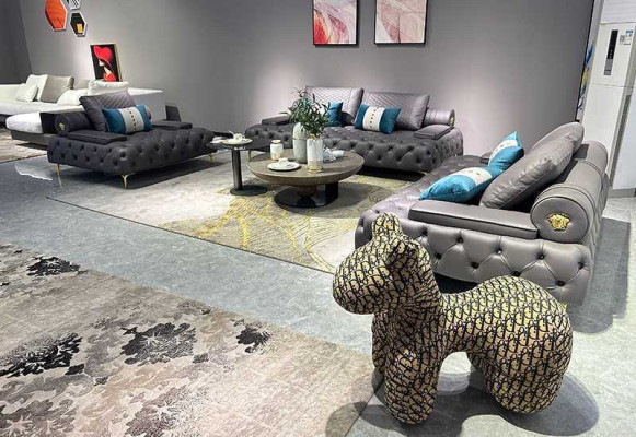 Juego de salón de 3 piezas negro conjunto de sofás de sala de estar 3 + 2 + 1 plazas nuevo madera.