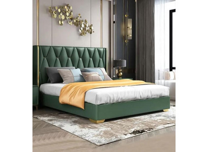 Cama Chesterfield Lujo Camas Barrocas y Rococó Muebles Hotel Cuero Dormitorio Nuevo