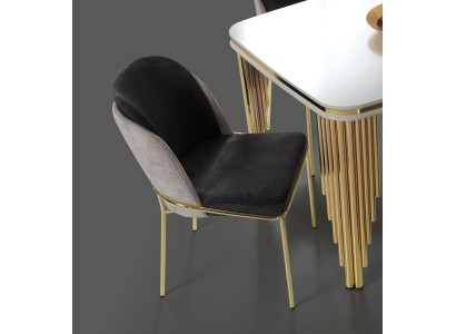 Silla de cocina moderna muebles de comedor sillas sillones muebles tapizados oro.