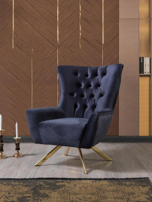Conjunto de sofá Chesterfield de tres plazas y sillón azul de lujo, set de 3 piezas 3+3+1