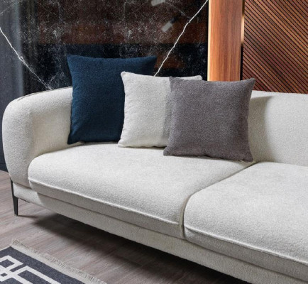 Sofá esquinero blanco en forma de L Sofá Sofás de sala de estar Sofás modernos.