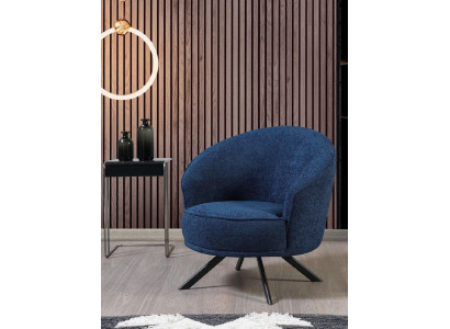 Sillón moderno Muebles de acero inoxidable Sillón orejero Muebles de sala Sillón individual