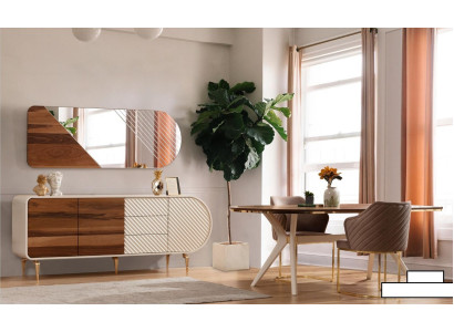 Comedor de lujo Silla Grupo de comedor Mesa Sillas Blancas Conjunto de 8 piezas