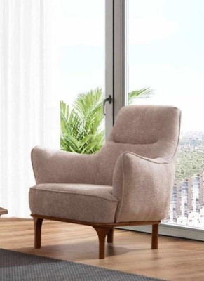 Conjunto de sofás beige de tres plazas Sillón Sillón de lujo Beige Muebles modernos