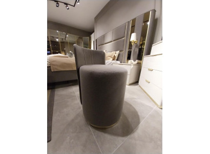 Taburete redondo de diseño, muebles de madera de lujo para sala de estar, otomana de diseño.