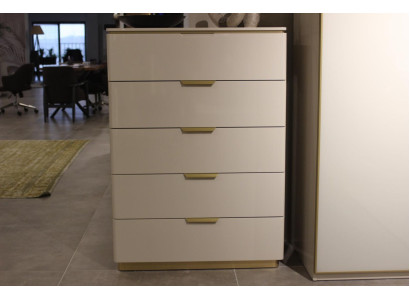 Diseño de muebles de lujo para dormitorio: cómoda con 4 cajones de madera, armario de madera nuevo.