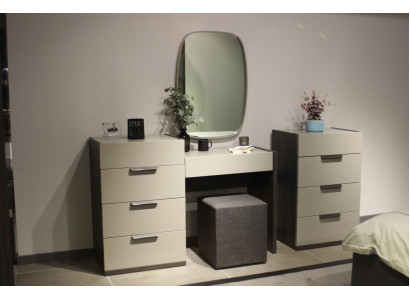 Mesa tocador con espejo Maquillaje Dormitorio Diseño Muebles Madera 2 piezas Nuevo