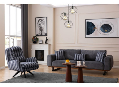 Conjunto de sala de estar moderno de 2 piezas. Juego de sofá de lujo 3+1 plazas Muebles de sofá.