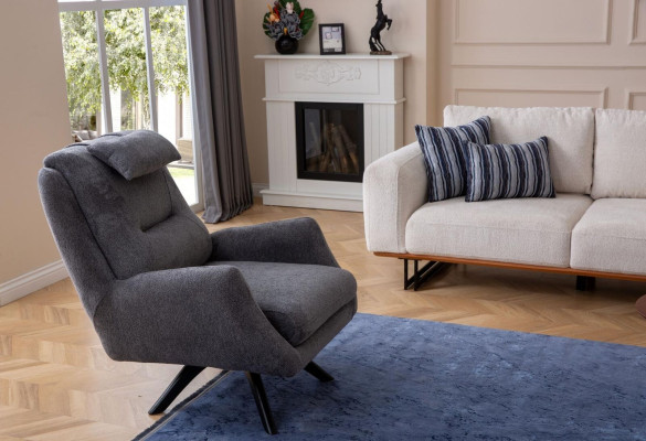 Conjunto de sala de estar de lujo 2 piezas. Sofá de diseño 4+1 plazas Sofá Muebles