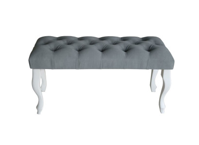 Chesterfield asiento acolchado banco cojín asiento banco tela madera estilo taburete