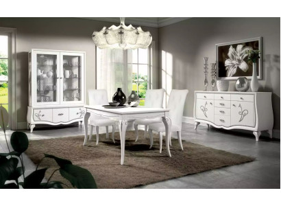 Conjunto de comedor Mesa de comedor 4 sillas Grupo de comedor Aparador 7 piezas