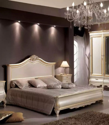 Conjunto de dormitorio cama 2 mesitas de noche armario ropero cómoda espejo