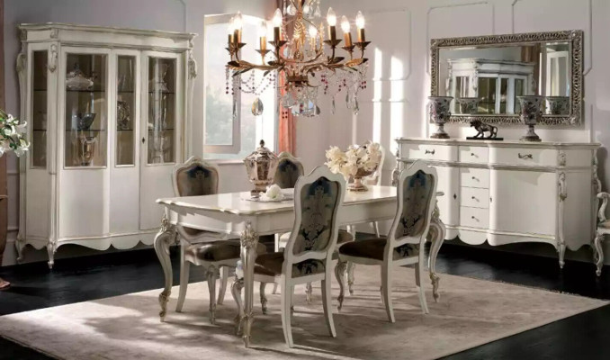 Mesa de comedor clásica con 4 sillas, conjunto de comedor, mesa, grupo de asientos, 8 piezas.