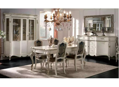 Mesa de comedor clásica con 4 sillas, conjunto de comedor, mesa, grupo de asientos, 8 piezas.