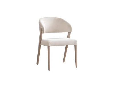 Silla de comedor blanca Silla tapizada de diseñador sillas de comedor de madera nuevas