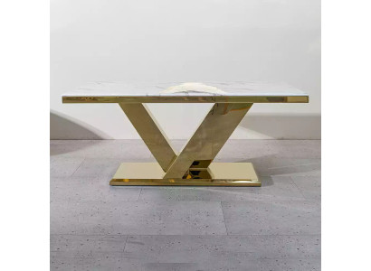 Muebles de comedor Diseñador Mesa de comedor Mesa de acero inoxidable Oro Mesas modernas