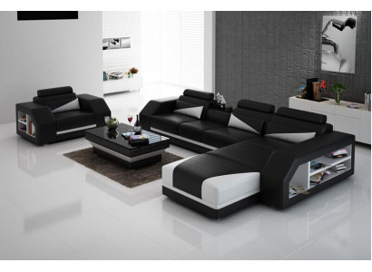 Diseño sofá esquinero sofá tapizado Automática Relax función Sofá Nuevo Cuero