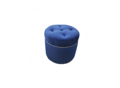 Chesterfield Puf de tela, taburete redondo, reposapiés, taburete acolchado, banqueta, asiento nuevo.