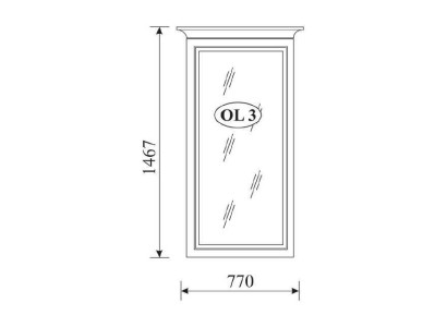 Espejo de pared de diseñador clásico con marco de madera real en estilo colonial OL 3