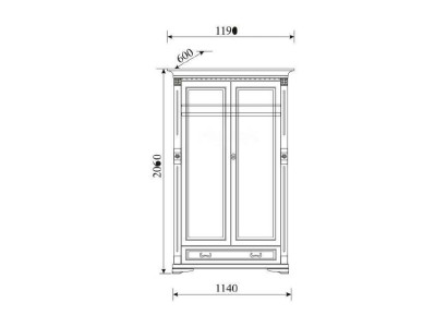 Clásicos armarios Armario Mueble armario Armario ropero Macizo Estilo colonial O2D