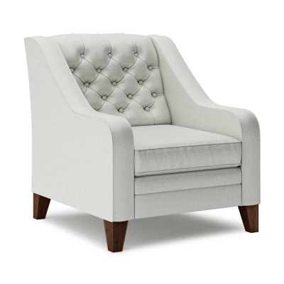 Chesterfield Grupo de 6 piezas Set de muebles Lounge de lujo Acabado de tela Silla de club gris