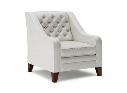 Chesterfield Grupo de 6 piezas Set de muebles Lounge de lujo Acabado de tela Silla de club gris